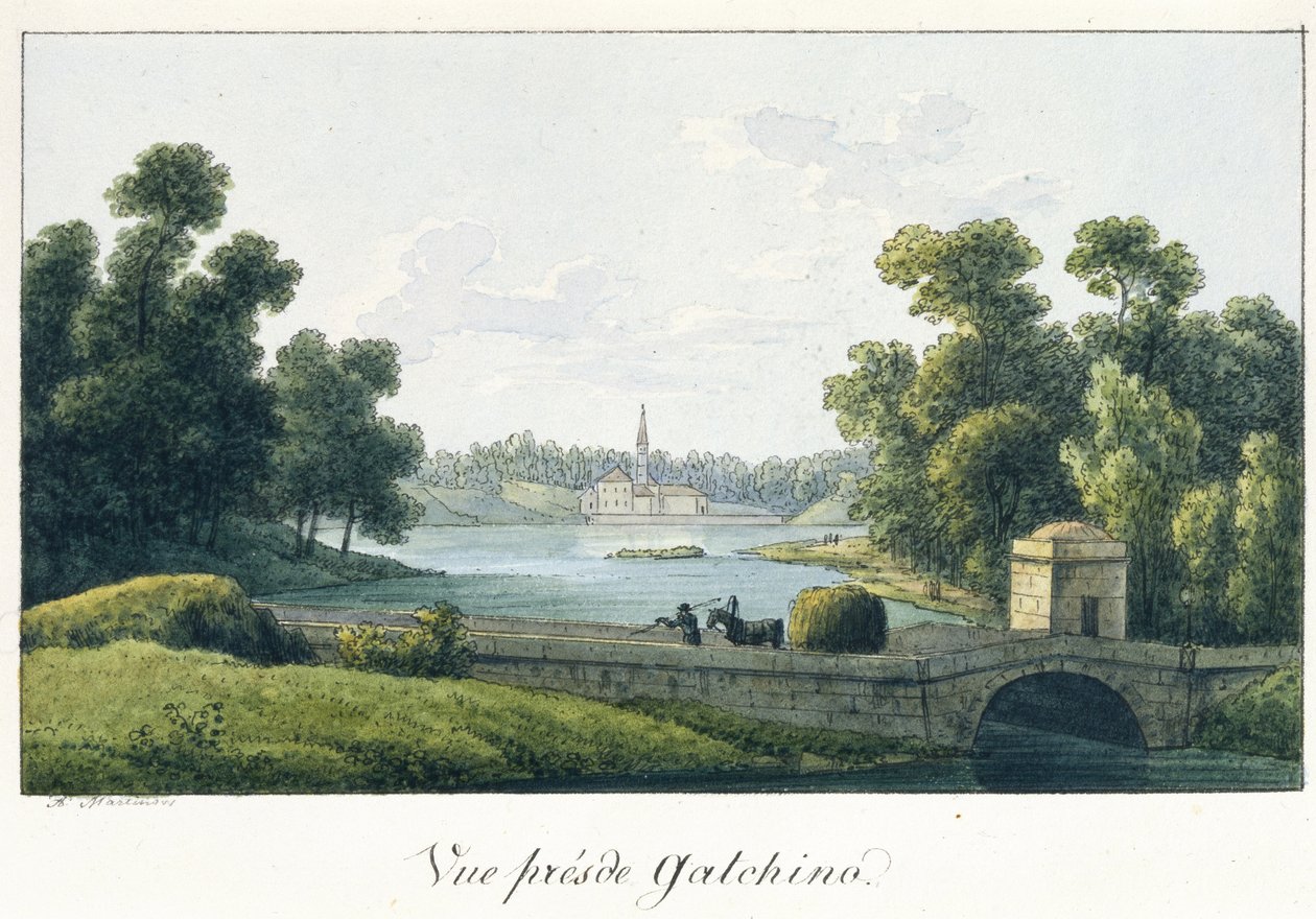 Priory Palace i Gatchina, før 1817 af Andrei Yefimovich Martynov