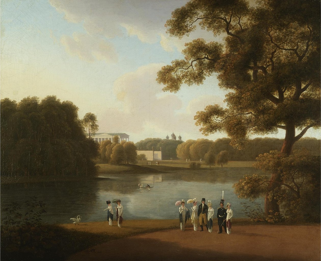 Udsigt over Cameron Gallery i Tsarskoye Selo, 1815 af Andrei Yefimovich Martynov