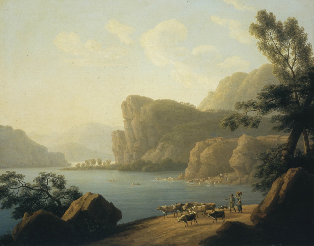 Udsigt over Selenga-floden i Sibirien, 1817 af Andrei Yefimovich Martynov