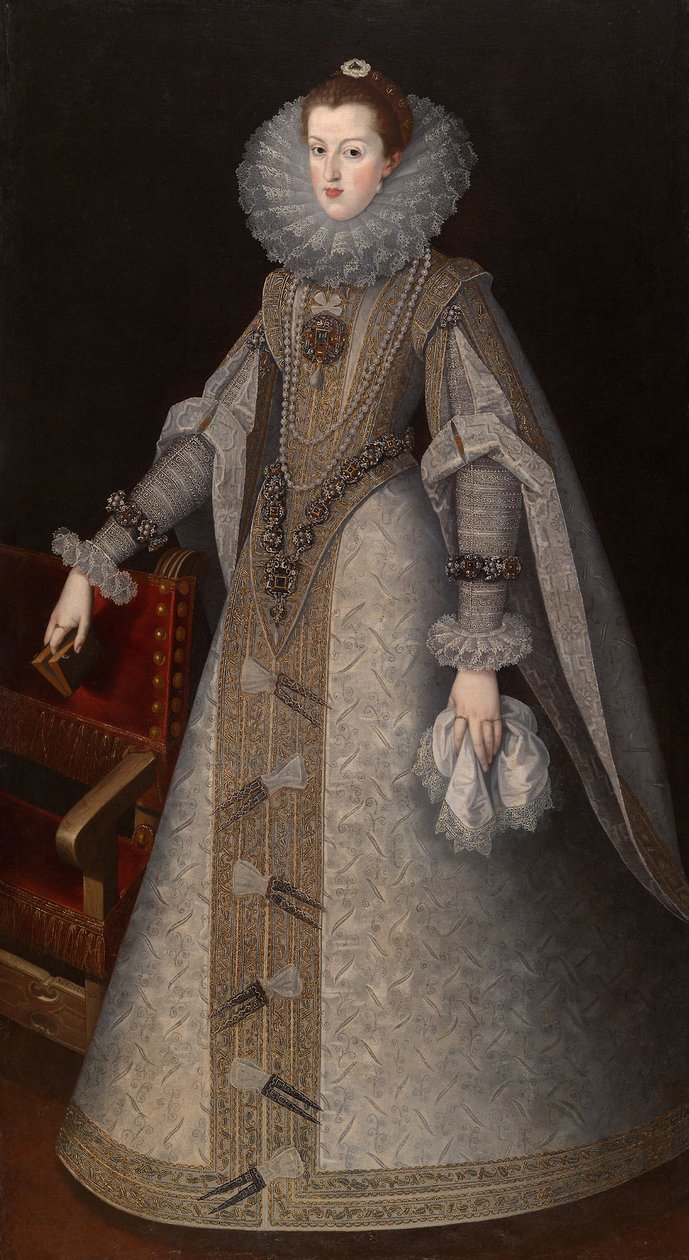 Margaret af Østrig, dronning af Spanien, ca. 1610 (olie på lærred) af Andres Lopez Polanco