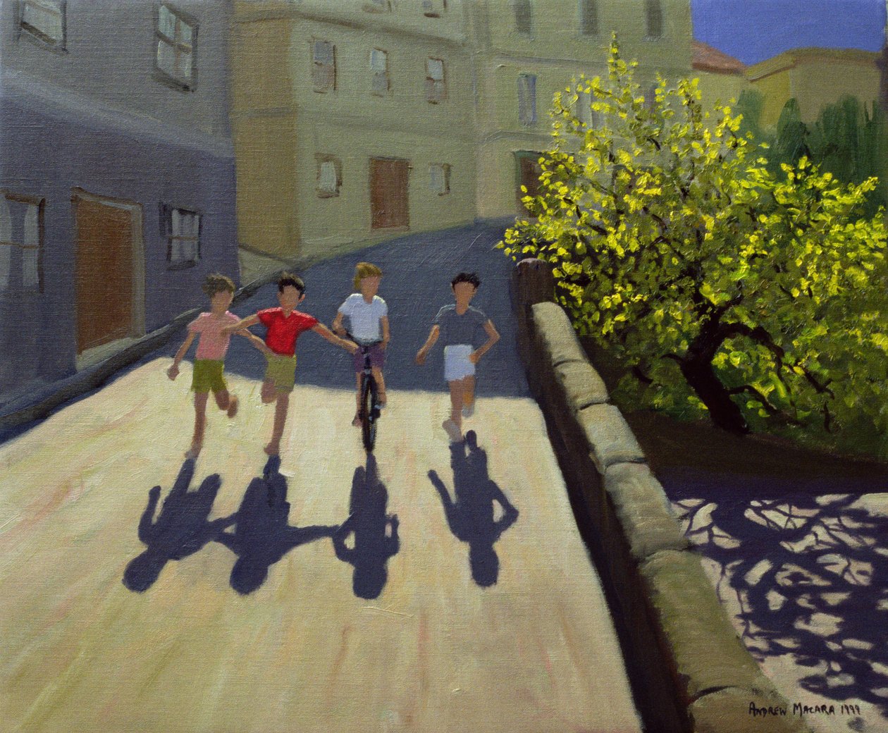 Børn løber, Lesbos, 1999 af Andrew Macara