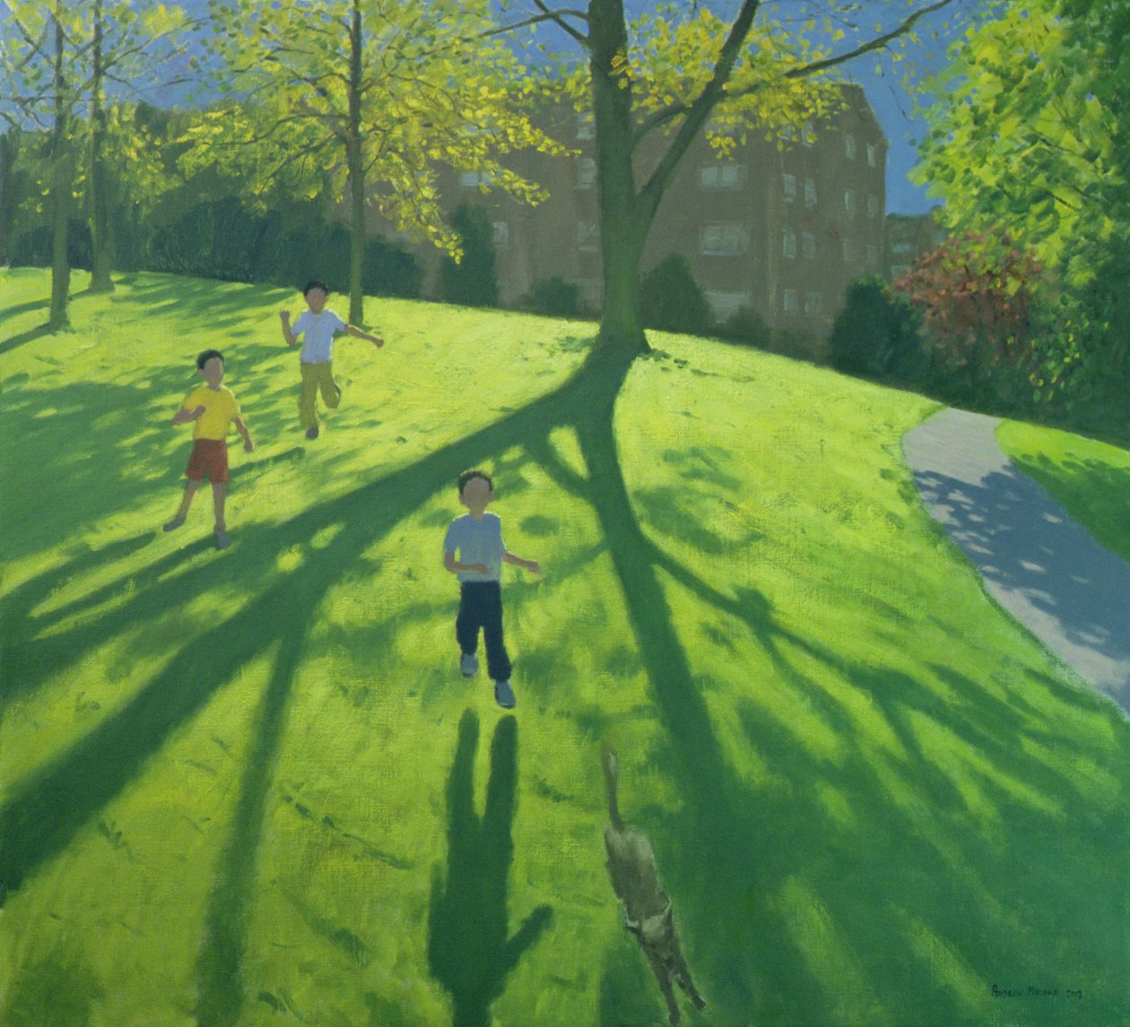 Børn løber i parken, Derby, 2002 af Andrew Macara