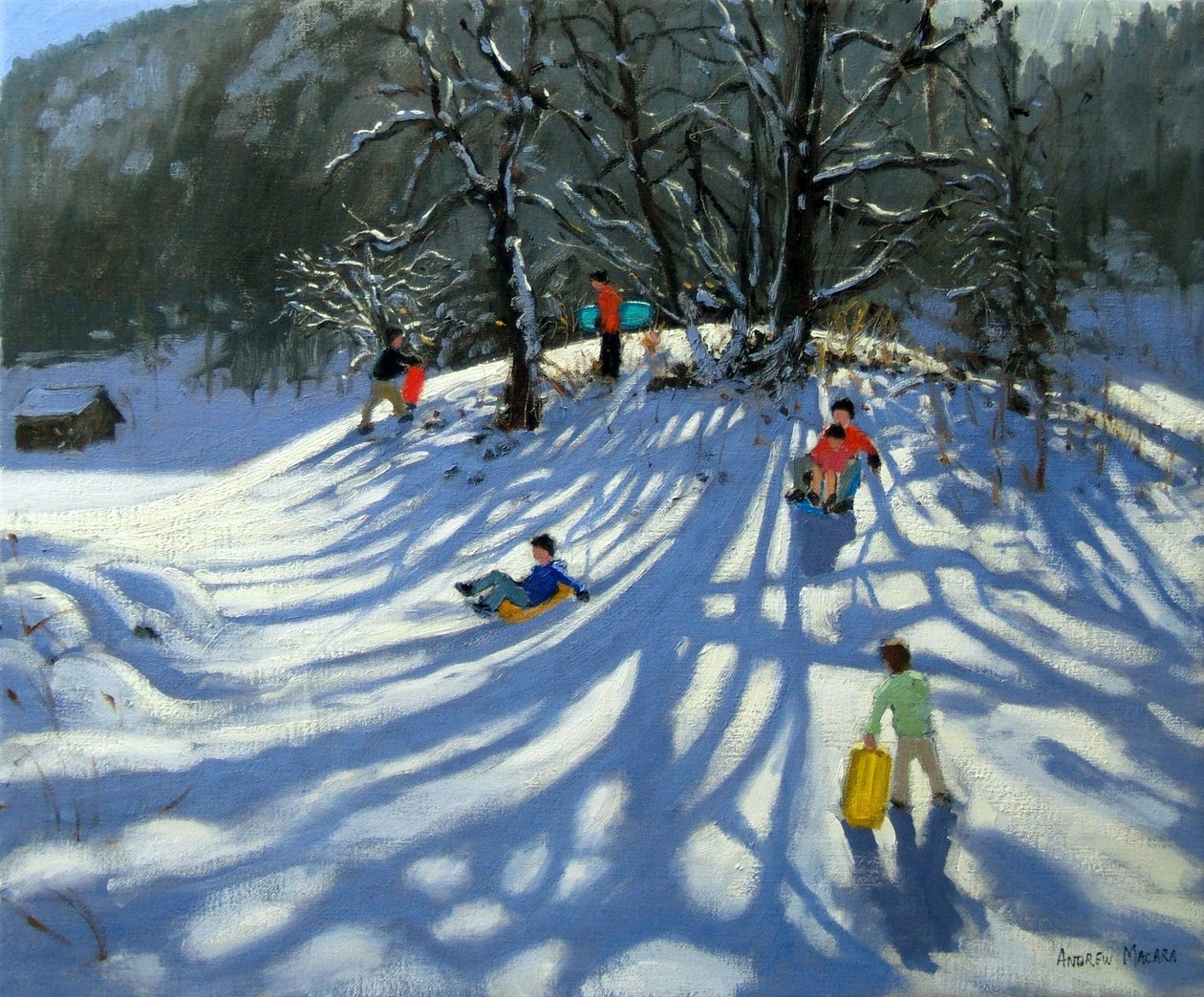 Sjov i sneen, Morzine, Frankrig af Andrew Macara
