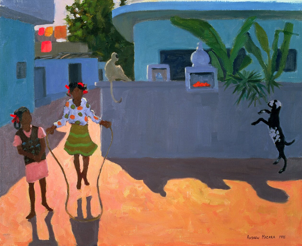 Pige der hopper, Indien,1995 af Andrew Macara