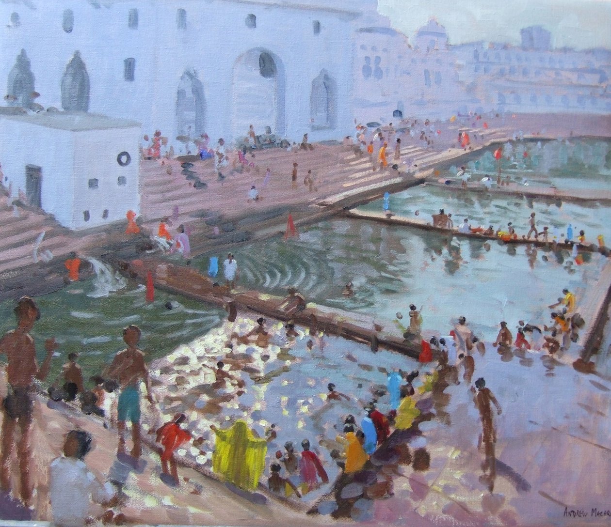 Pushkar ghats, Rajasthan af Andrew Macara