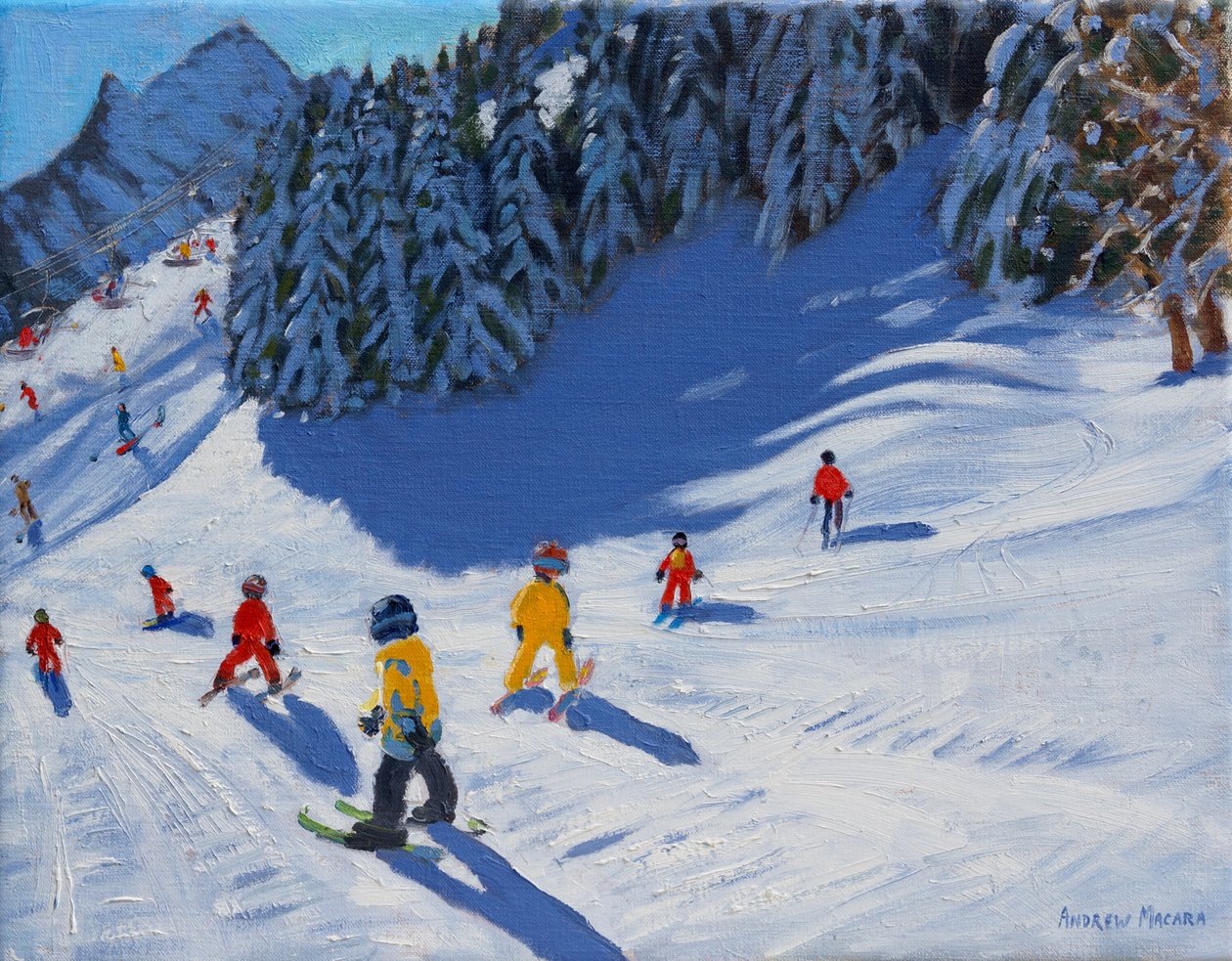 Skiskole, Morzine, 2015, af Andrew Macara