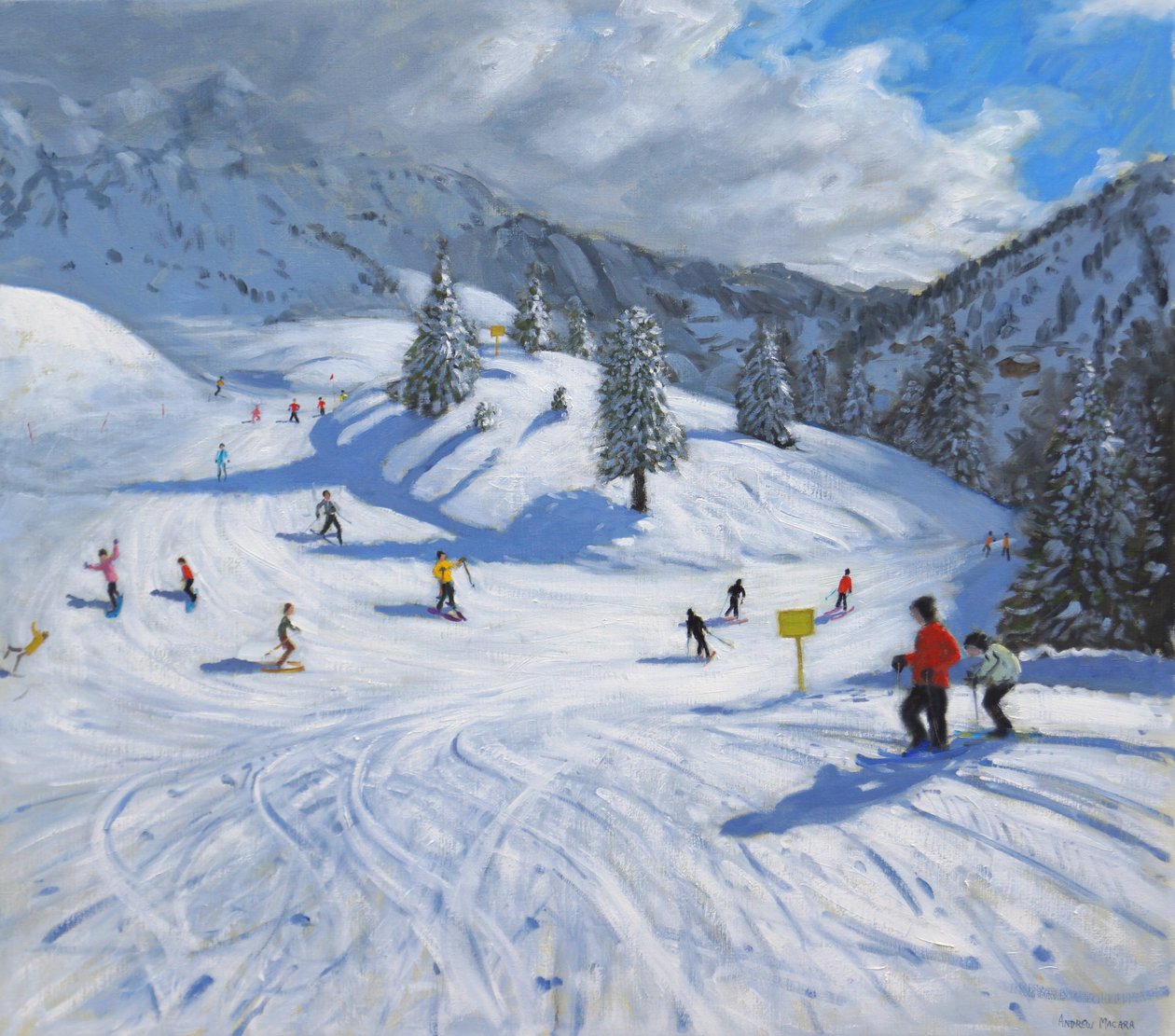 Skiløb, Kitzbühel, 2014, af Andrew Macara