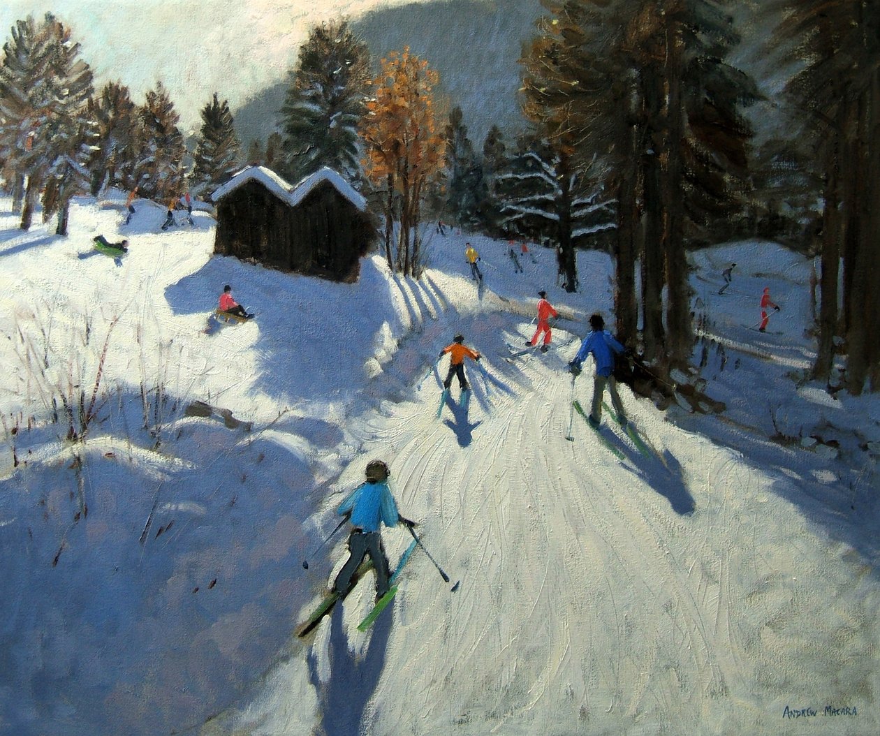 To bjerghytter, Pleney, Morzine af Andrew Macara