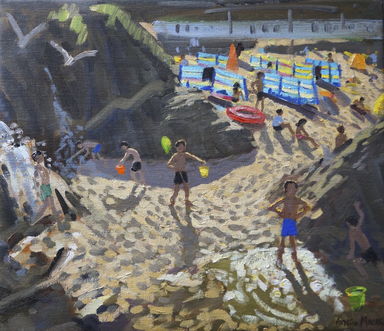 Vandfald, Porthmeor strand, St Ives, af Andrew Macara
