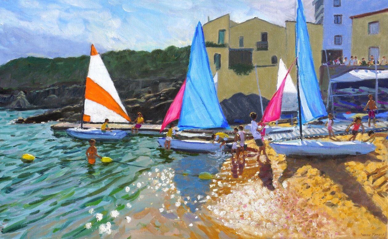 sejlerskole, calella de palafrugell, costa brava, spanien, 2014, af Andrew Macara