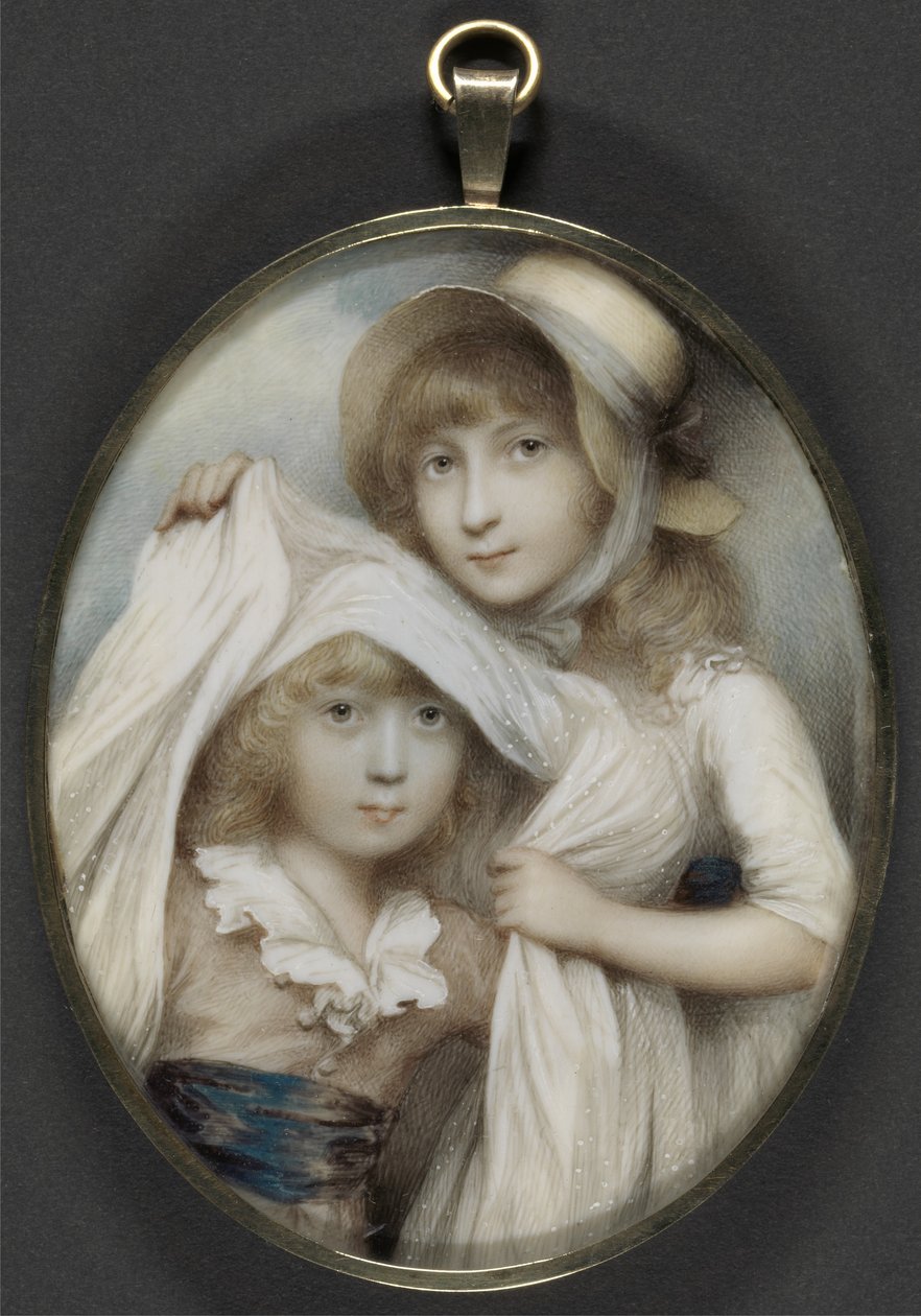 Mary og Nathaniel Jefferys (wc og gouache på elfenben) af Andrew Plimer