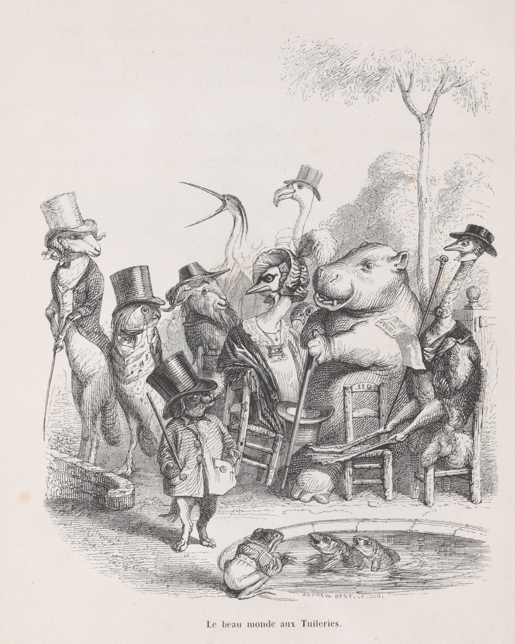 Tuileriernes smukke verden fra scener fra det private og offentlige liv i..., ca. 1837-47. af Andrew Best Leloir