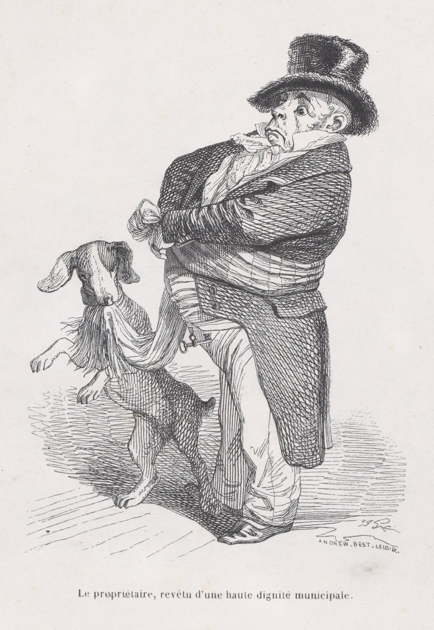 Indehaveren fra scener fra dyrenes private og offentlige liv, ca. 1837-47. af Andrew Best Leloir