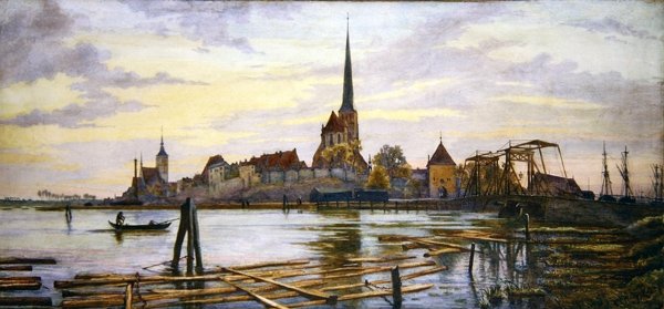 Rostock (akvarel på papir) af Andrew Brown Donaldson