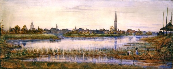 Rostock (akvarel på papir) af Andrew Brown Donaldson