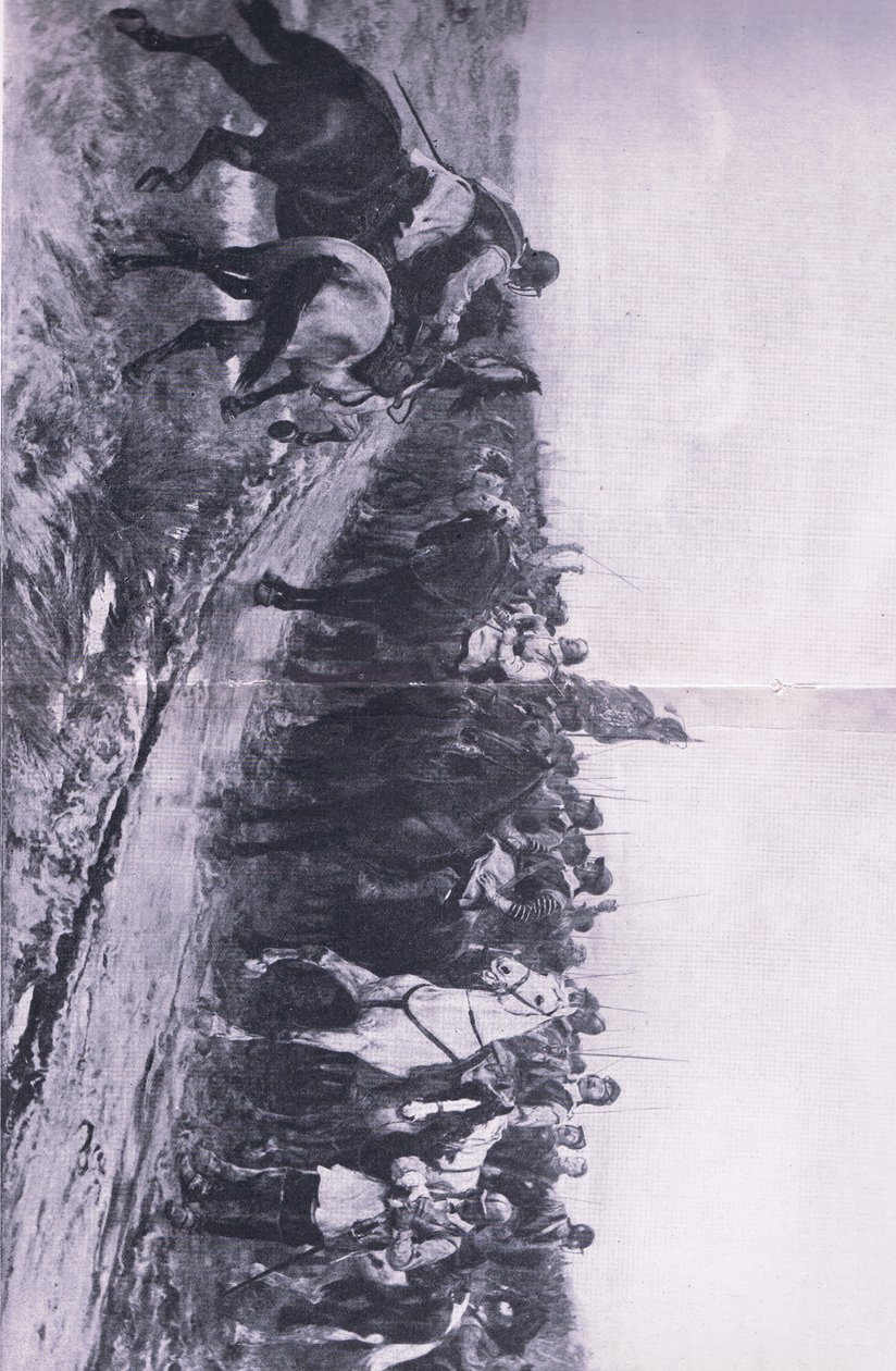 Cromwell ved Dunbar den 3. september 1650, illustration fra British Battles on Land and Sea, 1915 af Andrew Carrick Gow