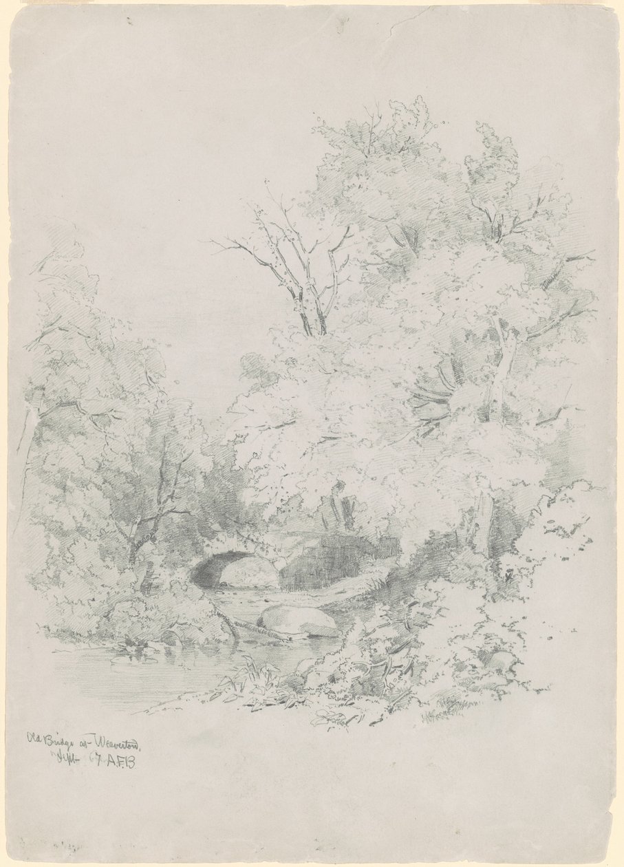 Old Bridge ved Weaverton af Andrew Fisher Bunner