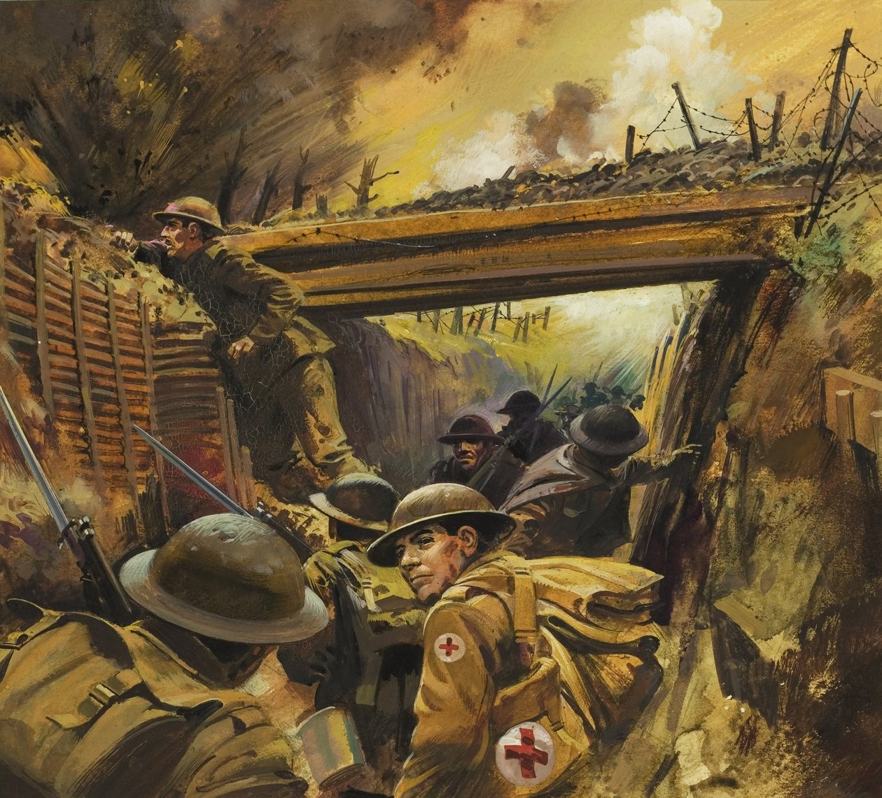 The Trenches (gouache på papir) af Andrew Howat
