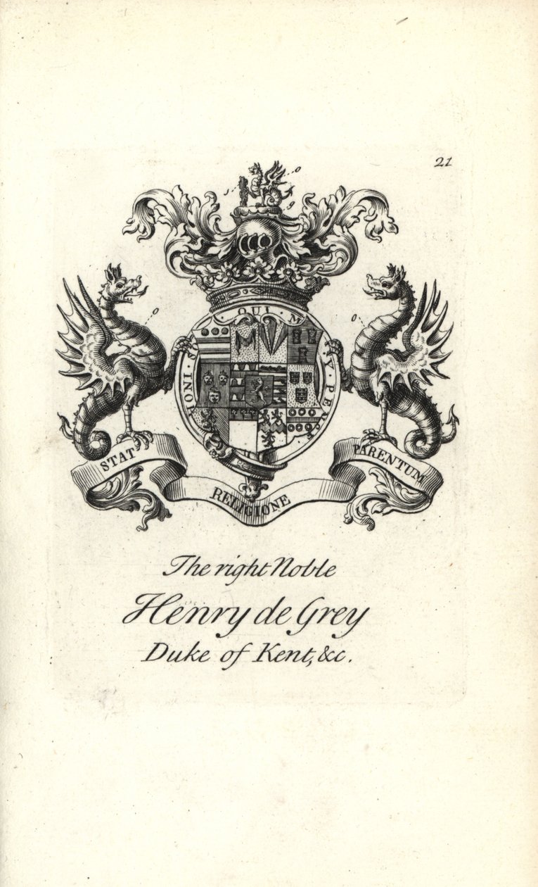 Våbenskjold og våbenskjold af den højre adelige Henry de Gray af Andrew Johnston
