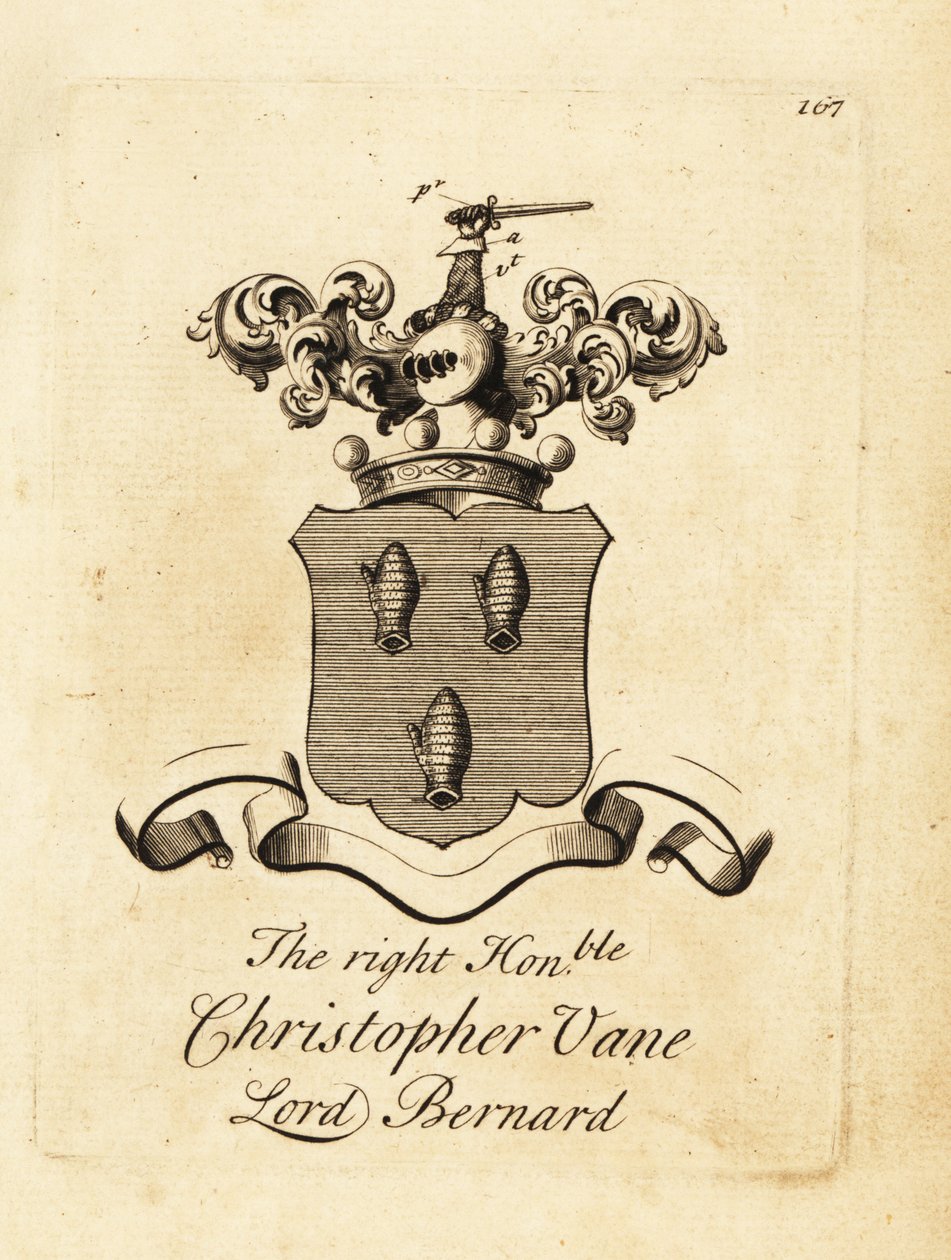 Våbenskjold af den højre ærede Christopher Vane, Lord Bernard af Andrew Johnston