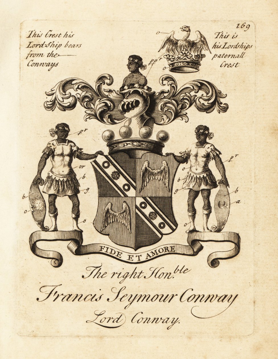 Våbenskjold fra den højre ærede Francis Seymour Conway, Lord Conway af Andrew Johnston