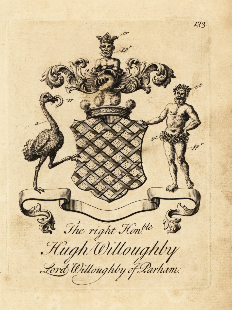Våbenskjold fra den højre ærede Hugh Willoughby, Lord Willoughby af Parham af Andrew Johnston