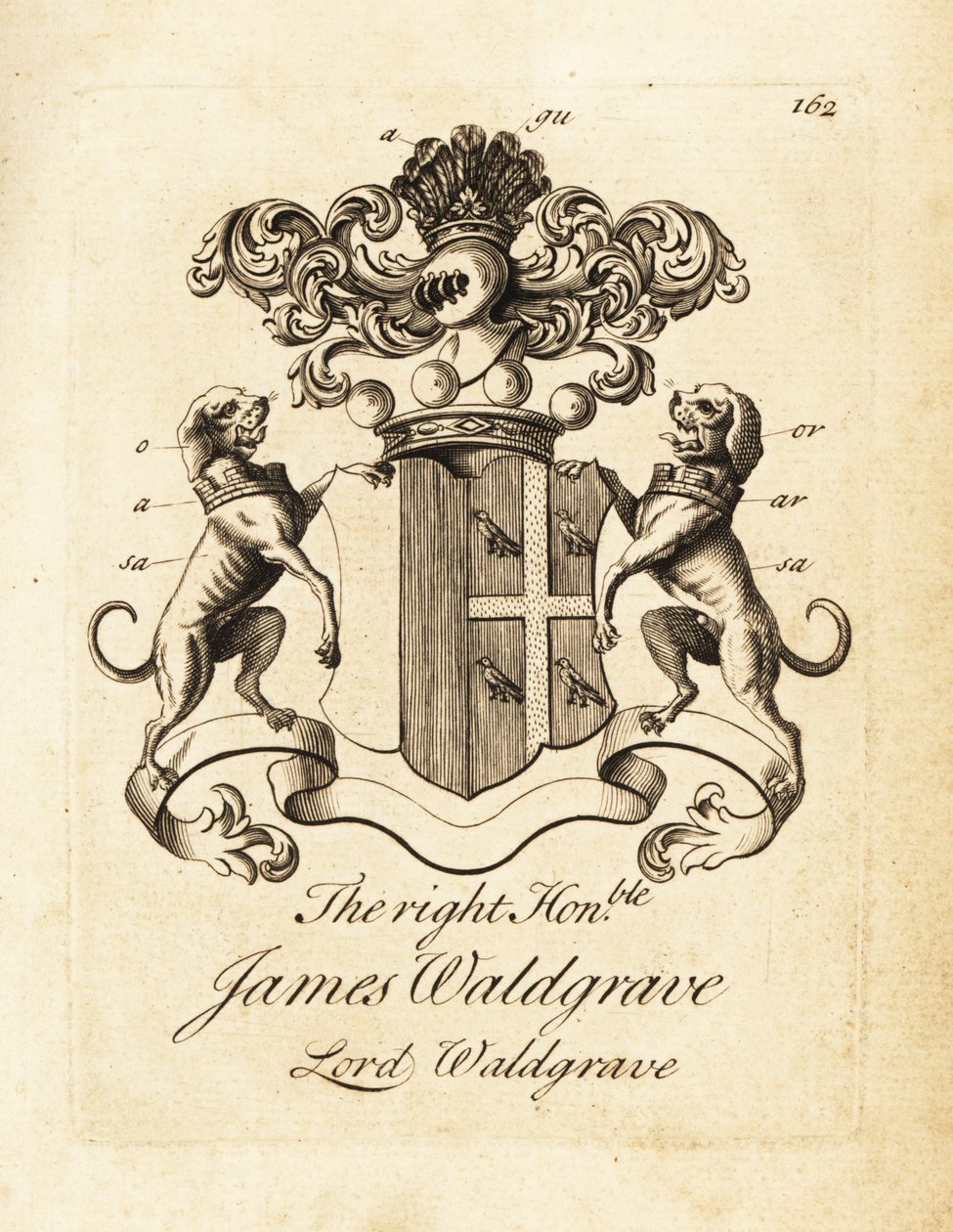 Våbenskjold af den højre ærede James Waldgrave, Lord Waldgrave af Andrew Johnston