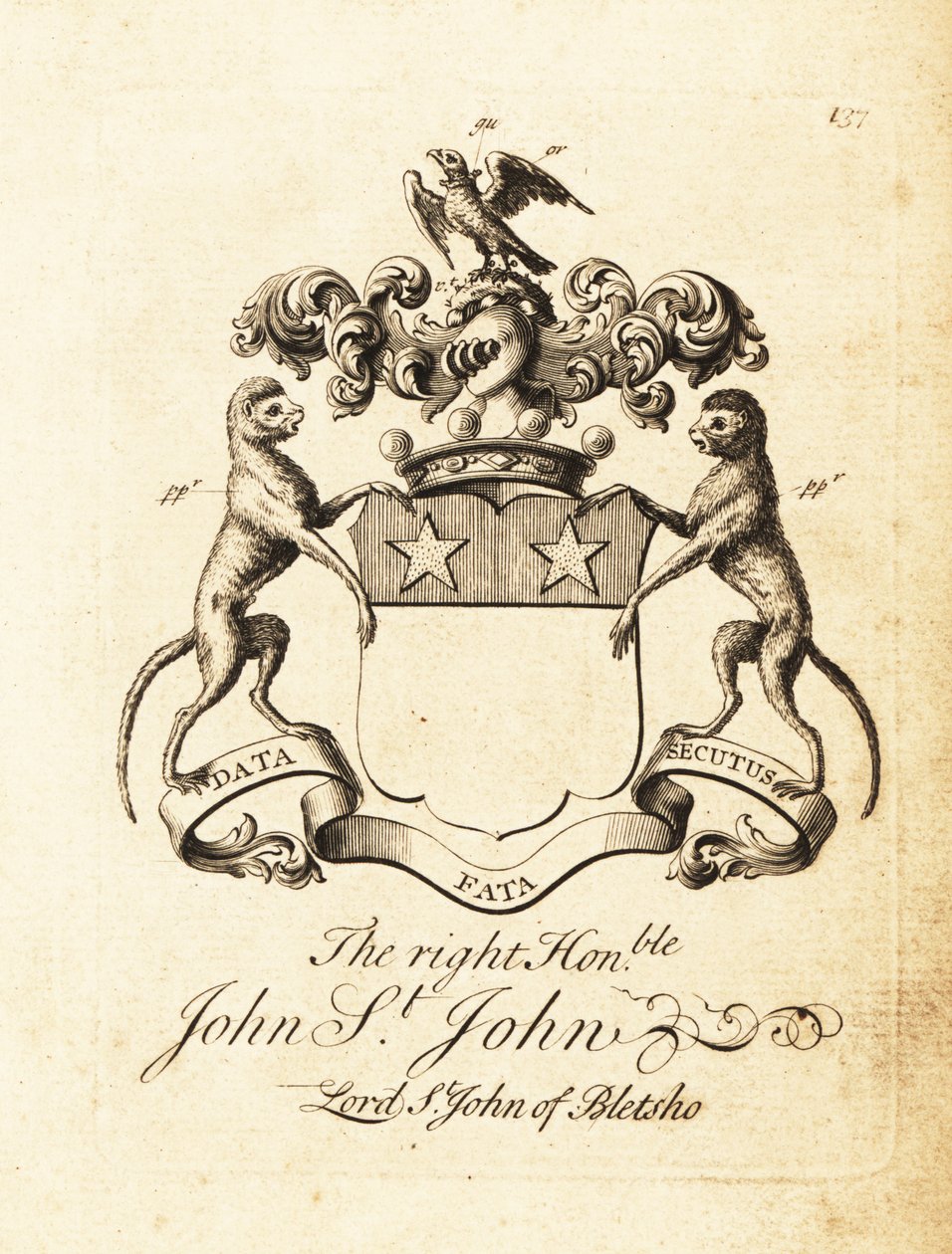 Våbenskjold af den højre ærede John St af Andrew Johnston