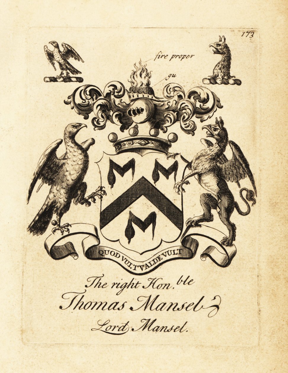 Højre ærede Thomas Mansels våbenskjold, Lord Mansel af Andrew Johnston