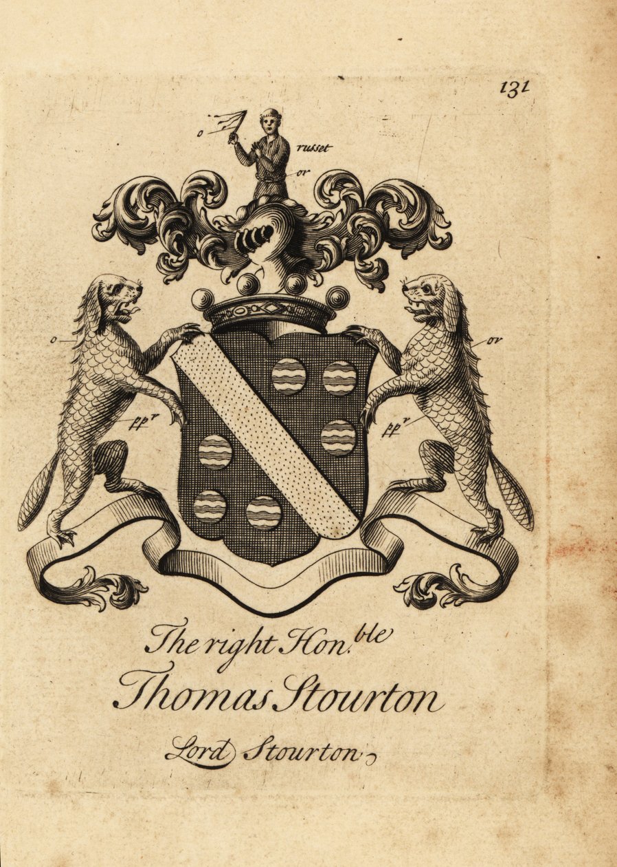 Højre ærede Thomas Stourtons våbenskjold af Andrew Johnston