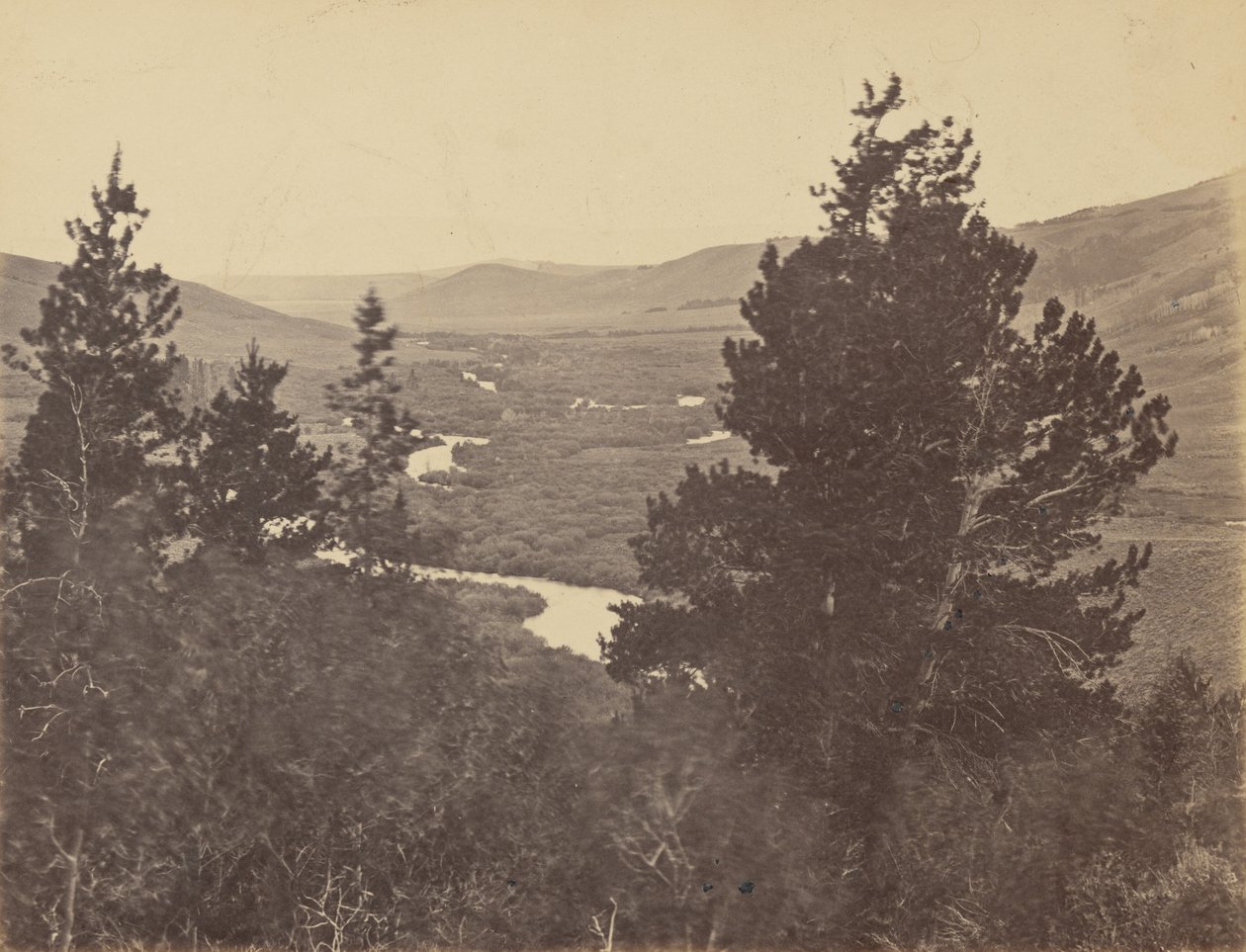 Billede 14. Valley of the Great Laramie, fra bjergene,1869 (foto) af Andrew Joseph Russell