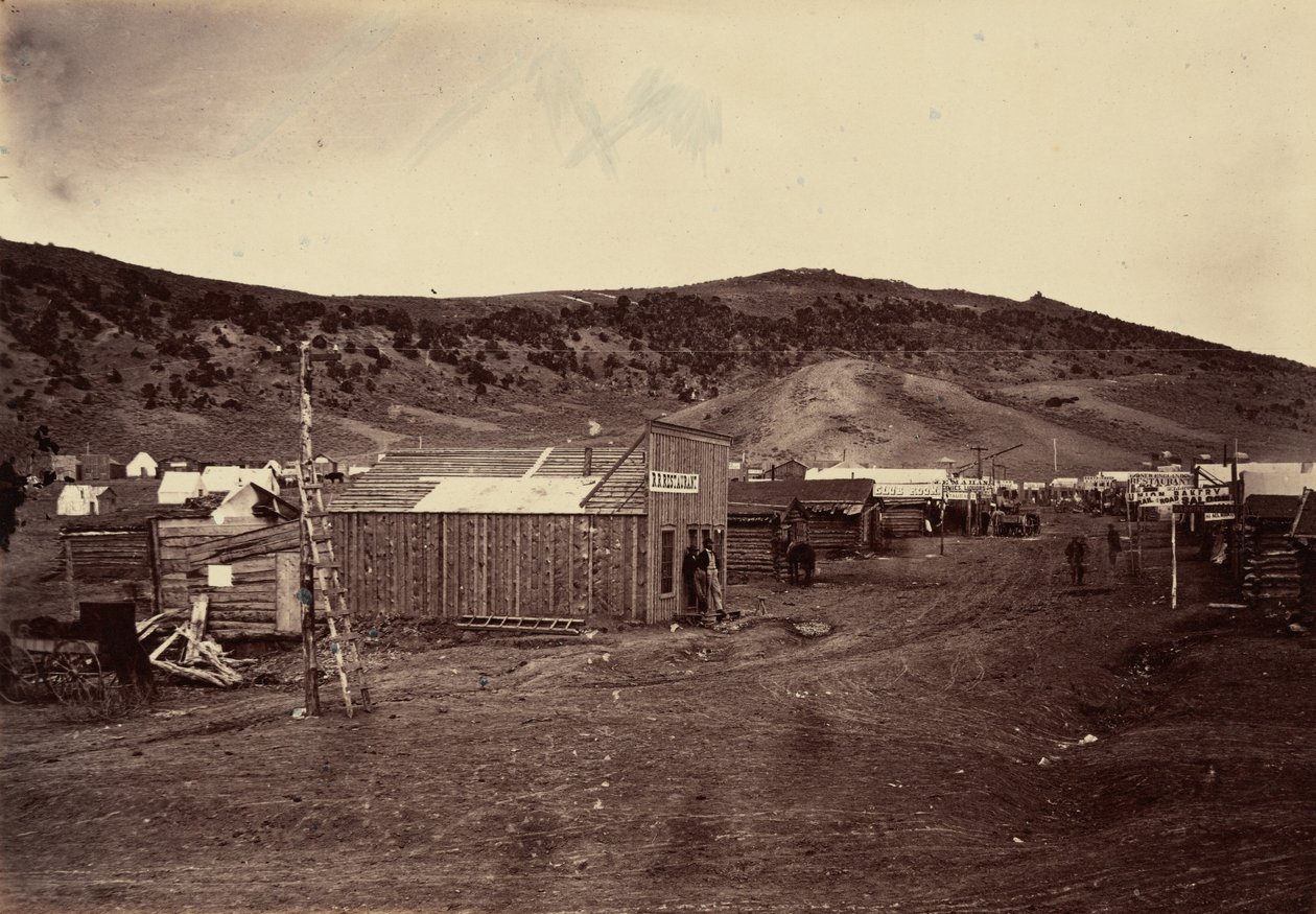 Billede 29. Bear River City, nær kulfelterne,1869 (foto) af Andrew Joseph Russell