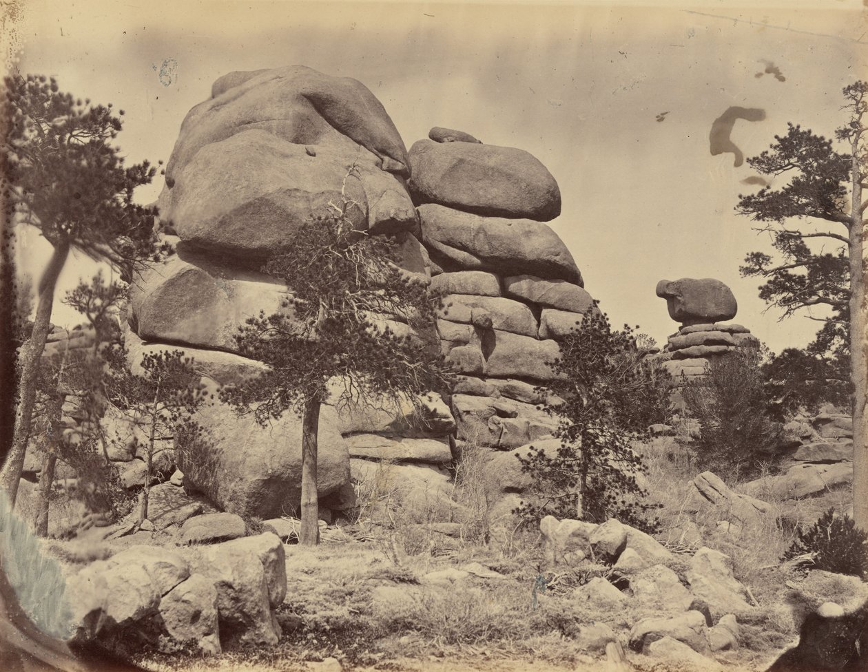 Billede 3. Granitklippe, nær Beaufort Station,1869 (foto) af Andrew Joseph Russell