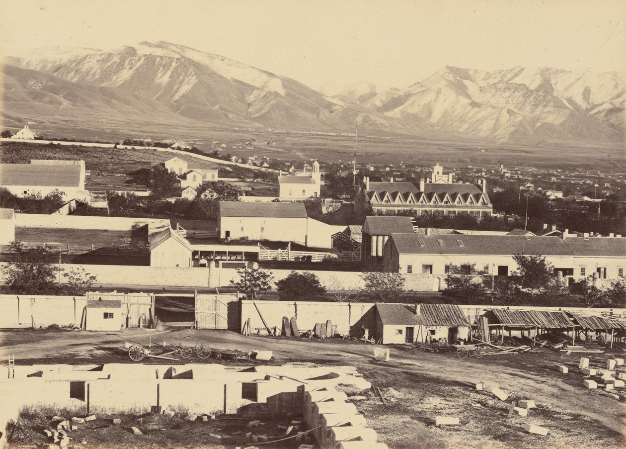 Billede 45. Salt Lake City, fra toppen af tabernaklet,1869 (foto) af Andrew Joseph Russell