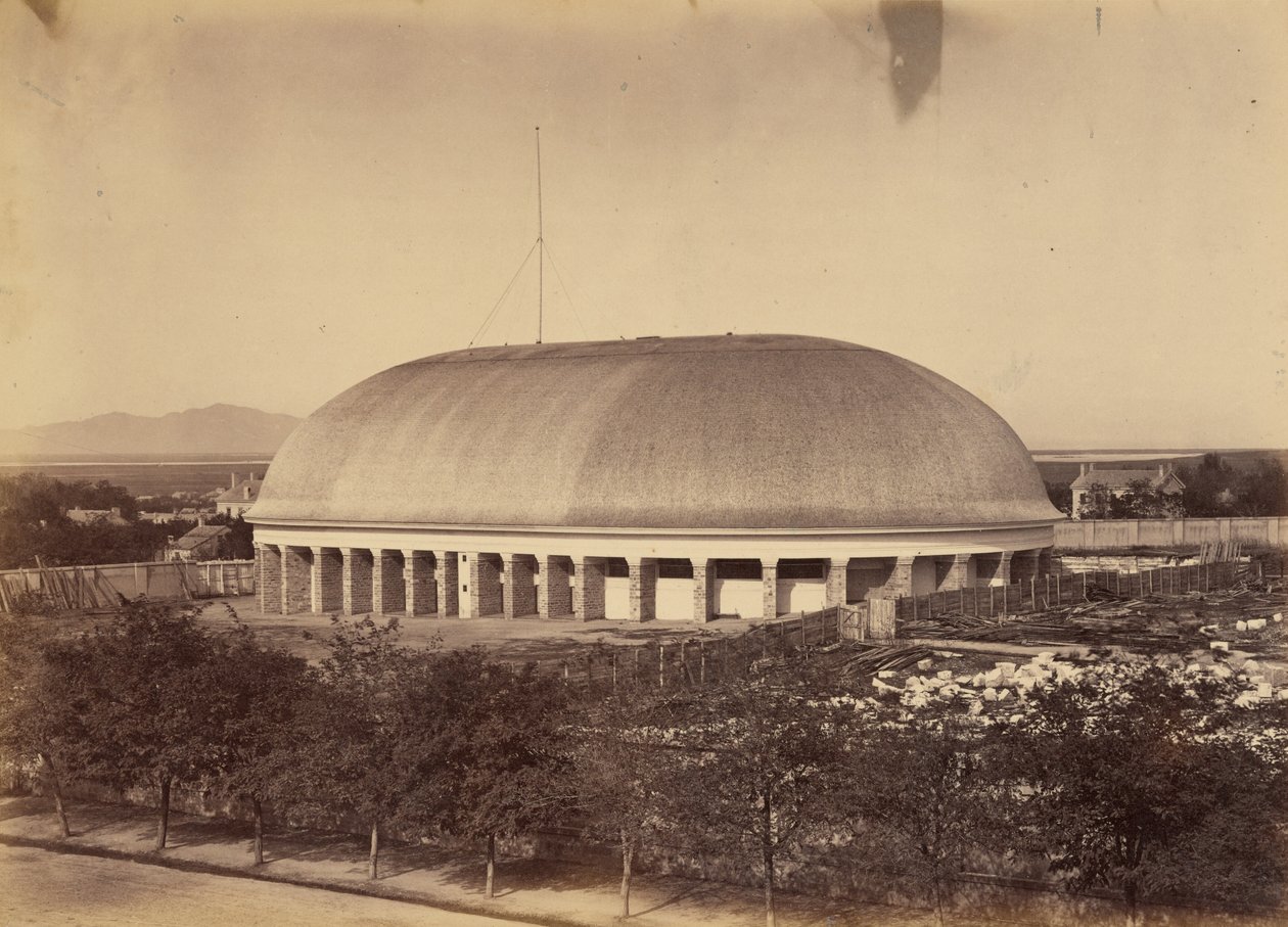 Tallerken 50. Det store mormonske tabernakel, 1869 (foto) af Andrew Joseph Russell