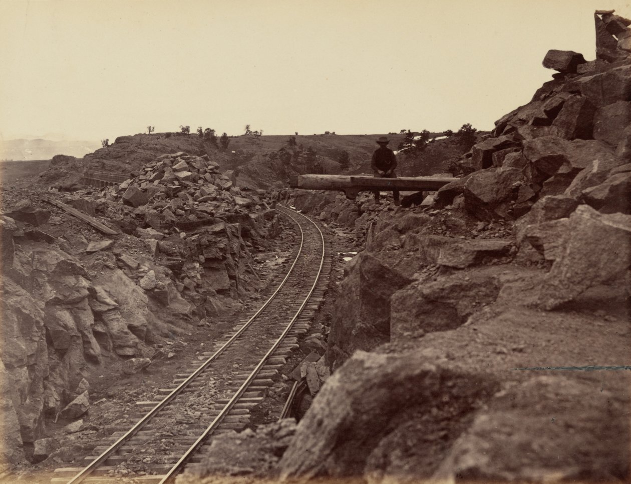 Billede 9. Østlig tilgang til Dale Creek Bridge,1869 (foto) af Andrew Joseph Russell