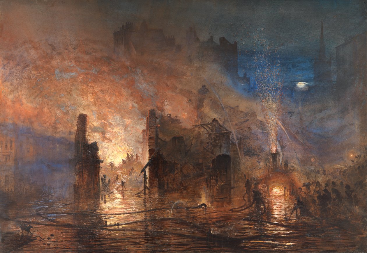 Branden i Clerkenwell, 28. juli 1876 af Andrew MacCallum