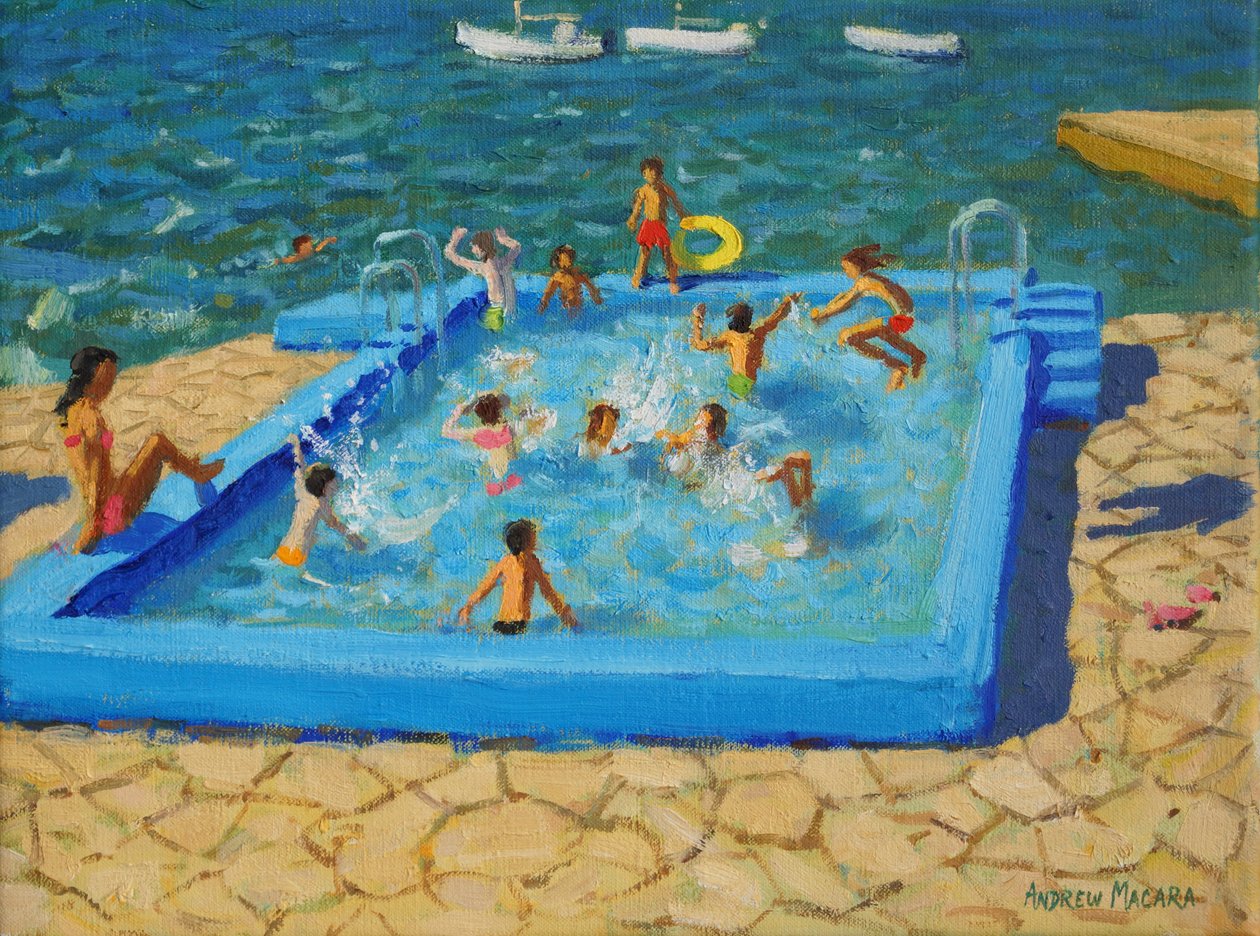Blå pool, Vrsar, Kroatien, 2017, af Andrew Macara