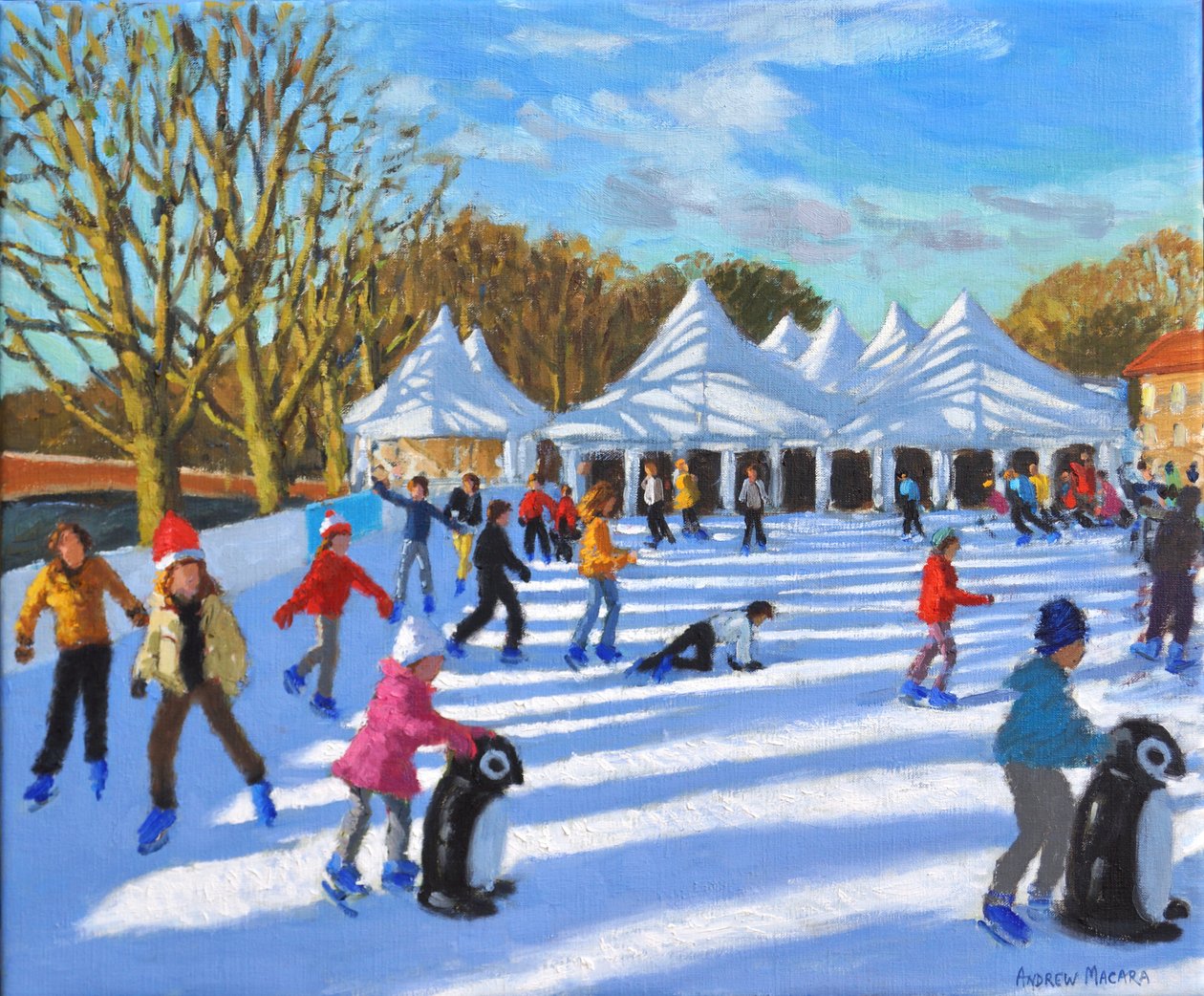 Lys morgen,Hampton Court Palace Ice Rink, London, 2018, af Andrew Macara