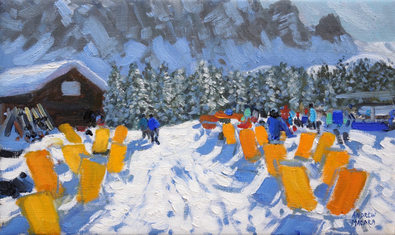 Cafe og liggestole, Selva Gardena, Italien 2016 af Andrew Macara