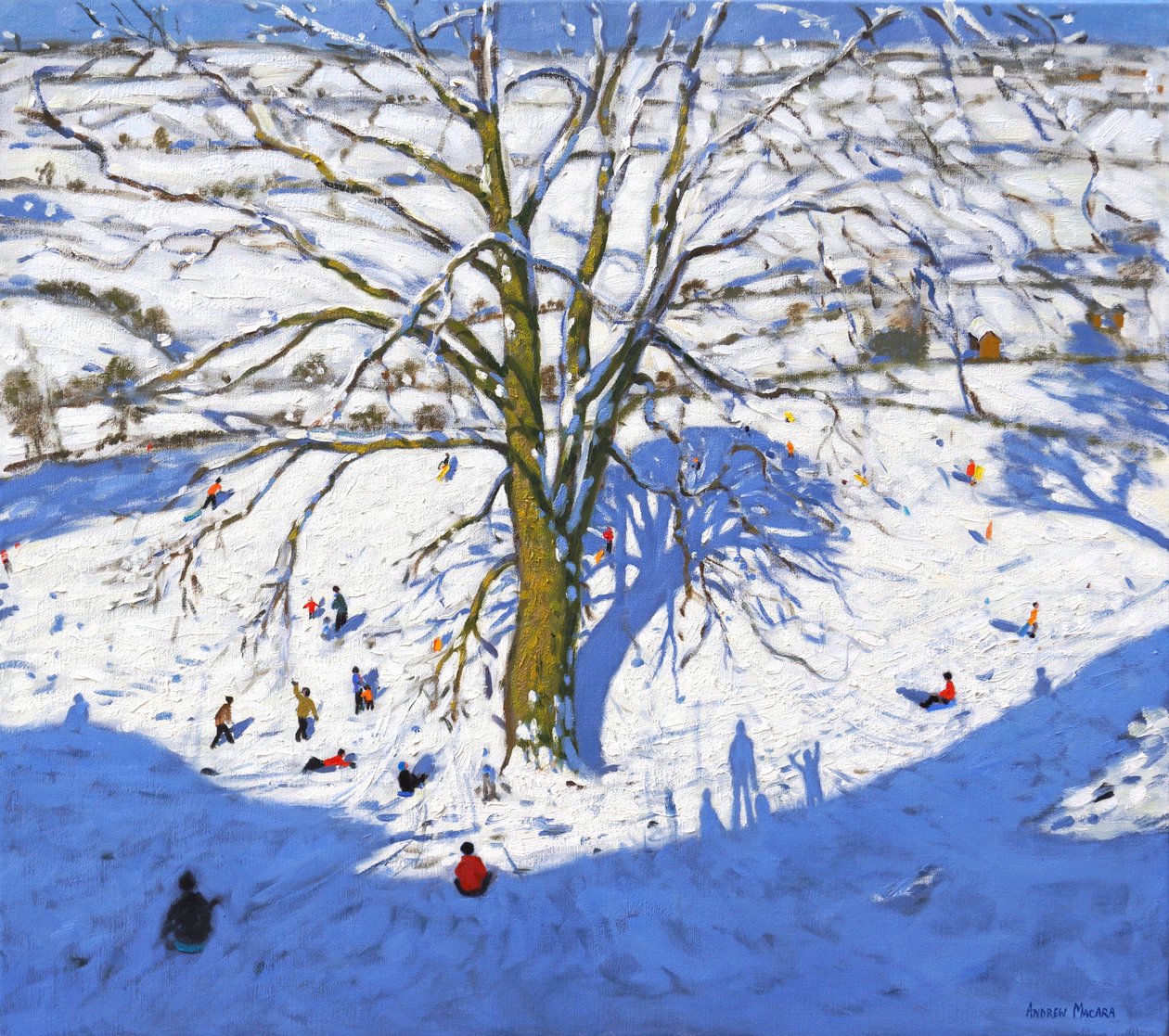 Hillside, Elton, nær Rowsley, Chatsworth, Derbyshire. (Omarbejdet) 2017 af Andrew Macara