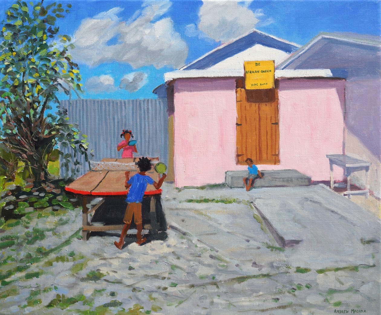 Ping Pong, De African Queen Hideaway, Barbados.2012, af Andrew Macara