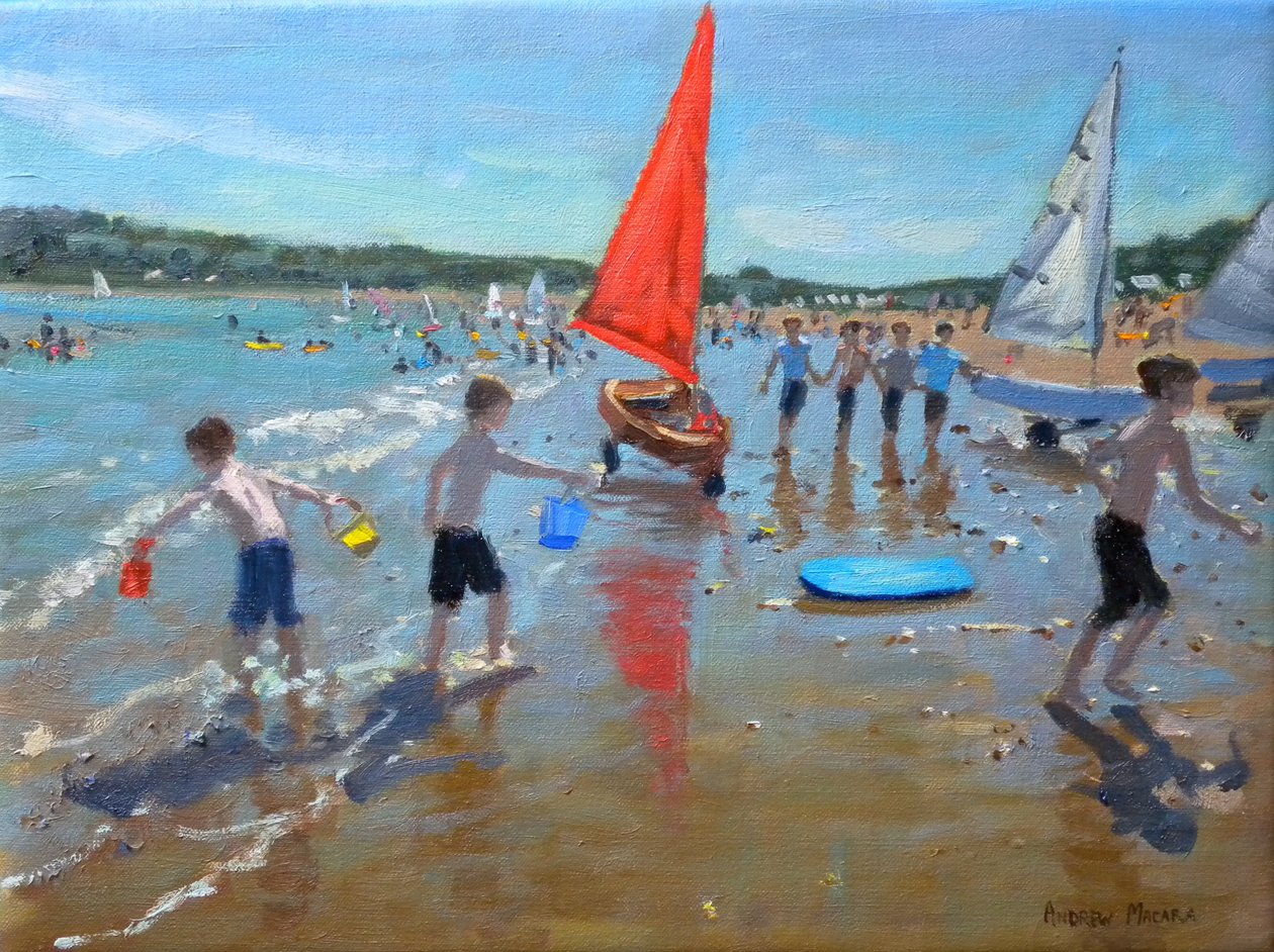 Red Sail, 2011 (olie på lærred) af Andrew Macara