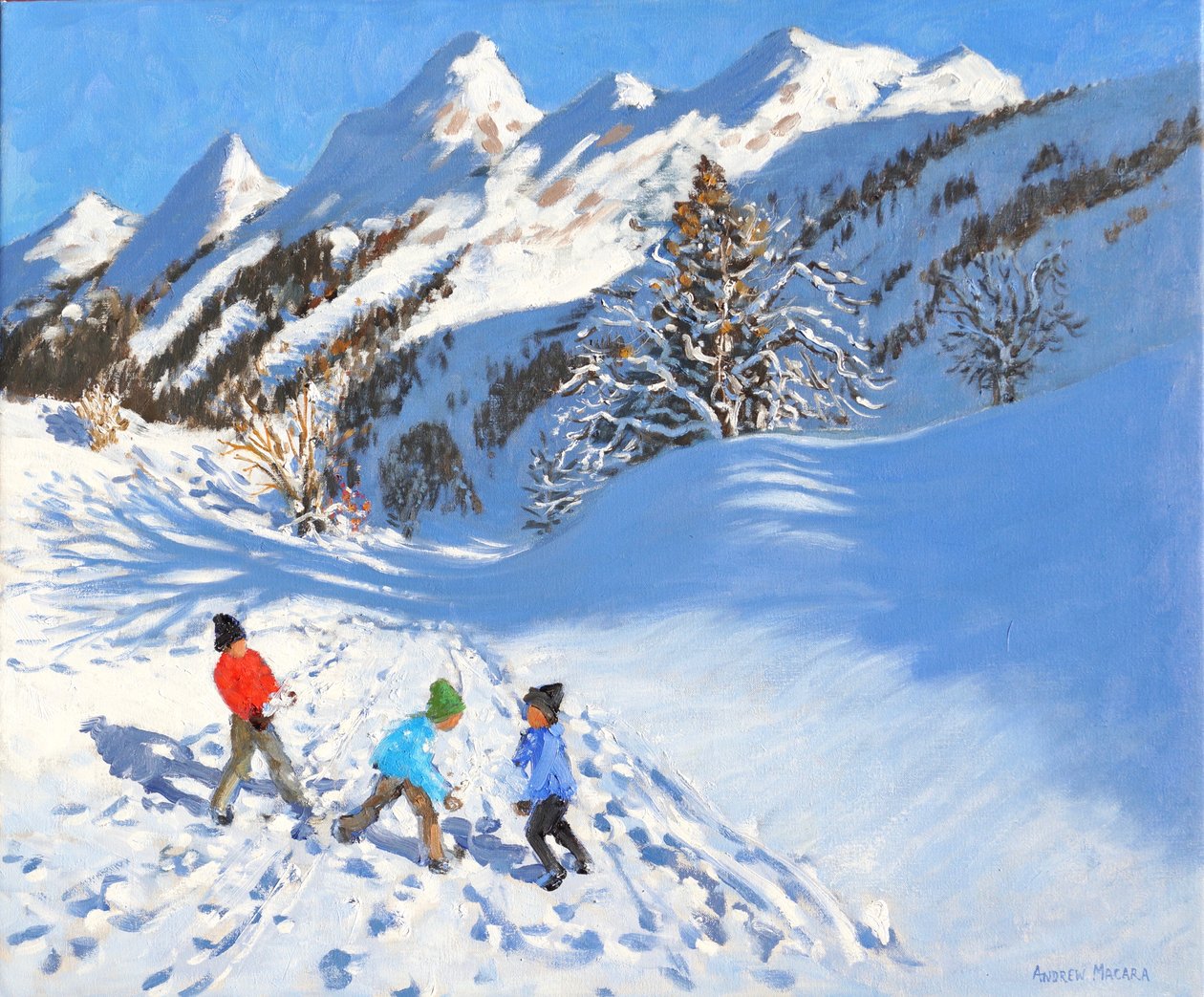 Snebold, La Clusaz, Frankrig af Andrew Macara