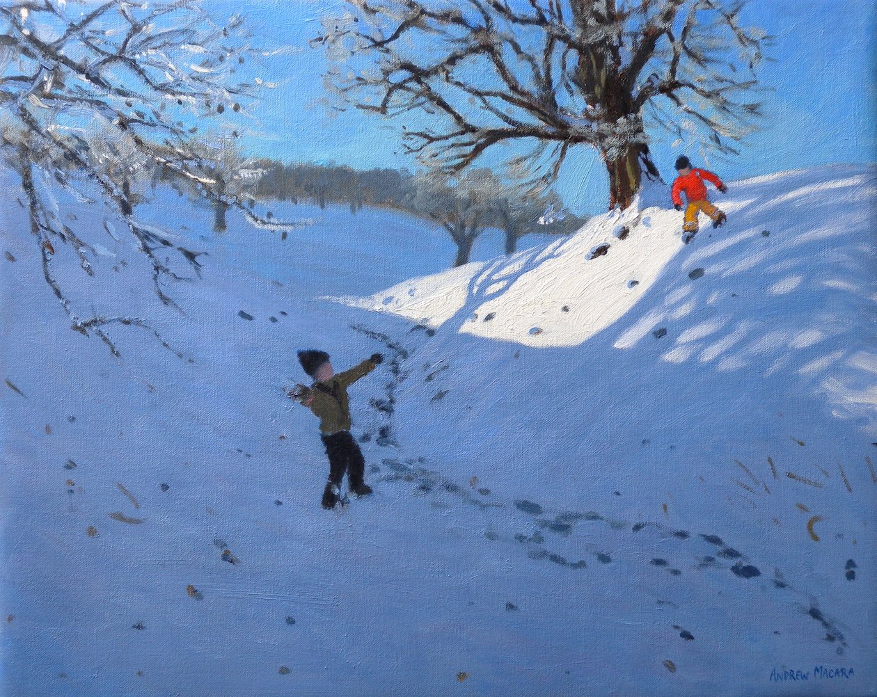 Snowballing, 2011 (olie på lærred) af Andrew Macara