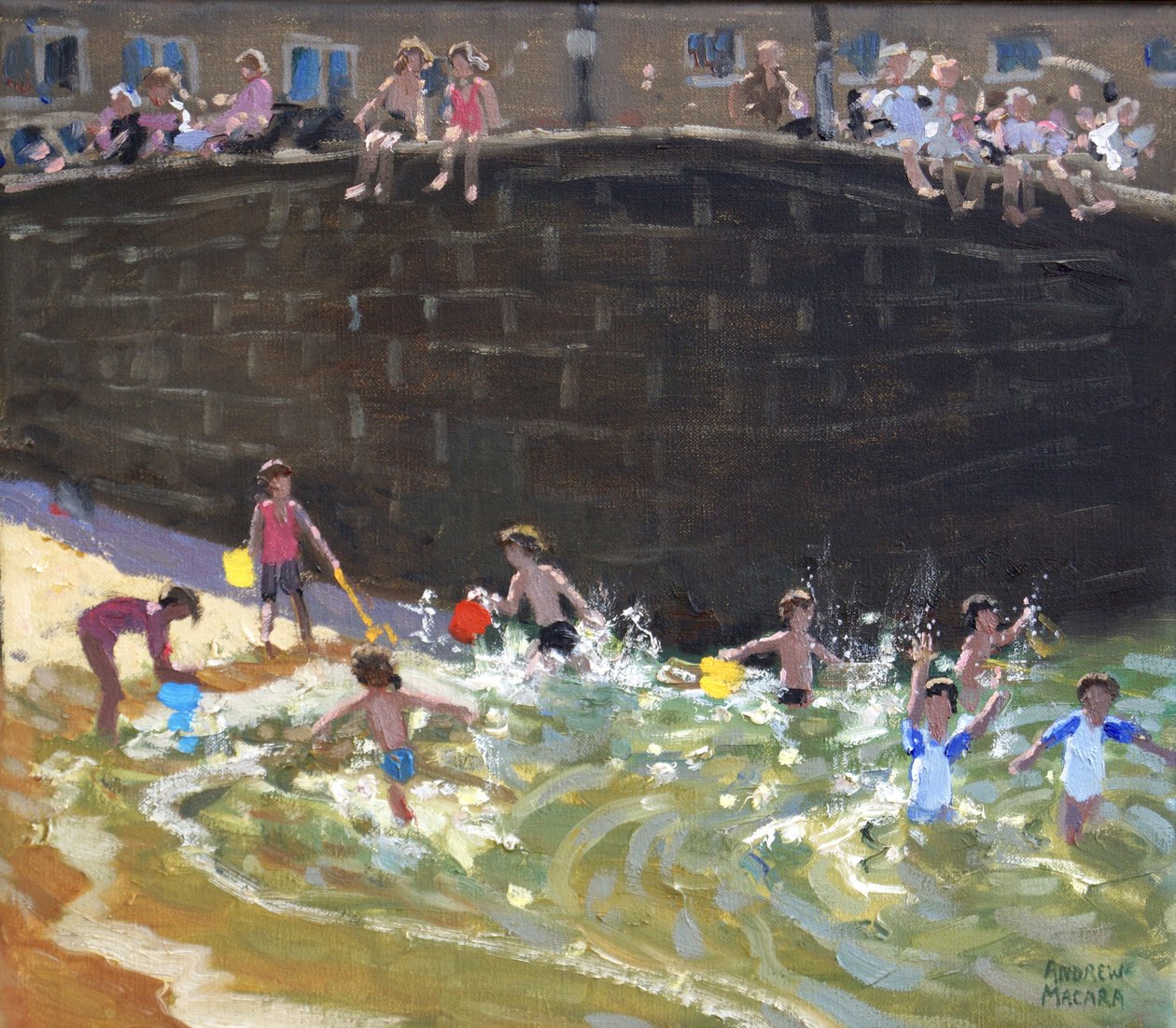 Sprøjt i Tenby Havn, 2016, af Andrew Macara