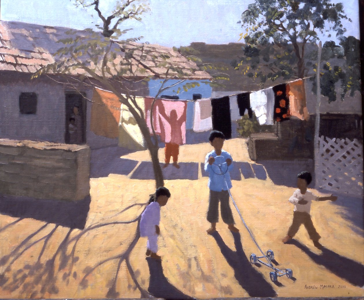Legetøjsbil, Gujarat, Indien (olie på lærred) af Andrew Macara