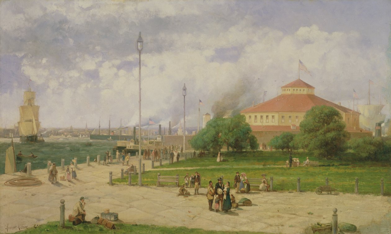 New Yorks havn og slothave, 1885 af Andrew Melrose