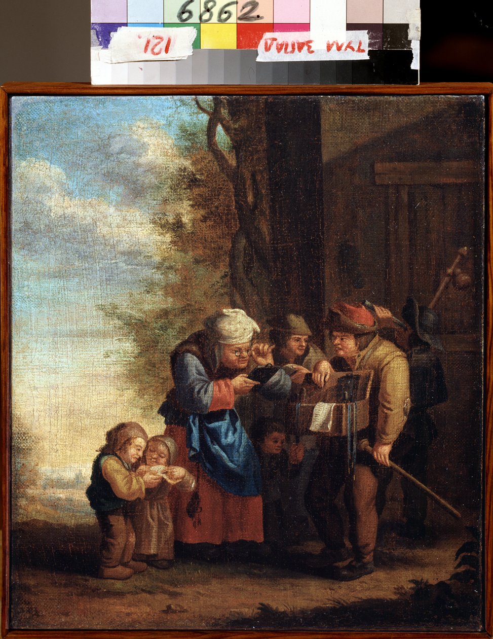 ""Sælgeren af ​​briller, eller synets allegori"" (Brillesælgeren. Syn (Fra serien De fem sanser) Maleri af Andries Dirksz Both (1608-1641) 1600-tallets statskunstmuseum Tula Rusland af Andries Both