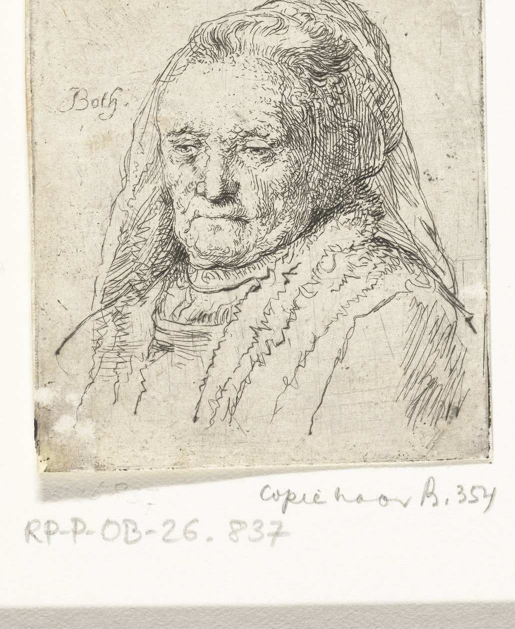 Portrætbuste af Rembrandts mor af Andries Both
